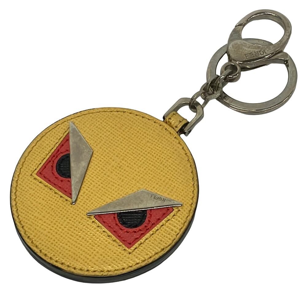 Fendi Bag Bugs Bag Charm Dark yellow Silver Multi